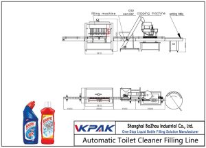 Automatikus WC-tisztító töltővonal